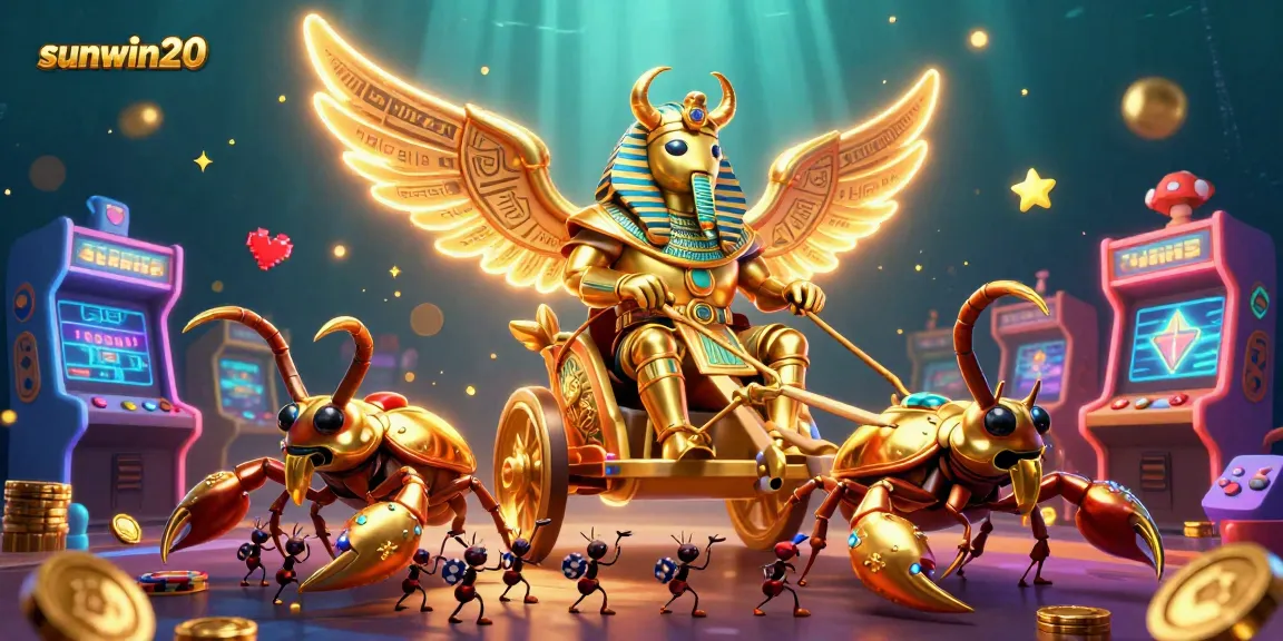 Experience thrilling gameplay with sunwin20's vibrant 3D casino-themed illustration showcasing excitement and fun.
