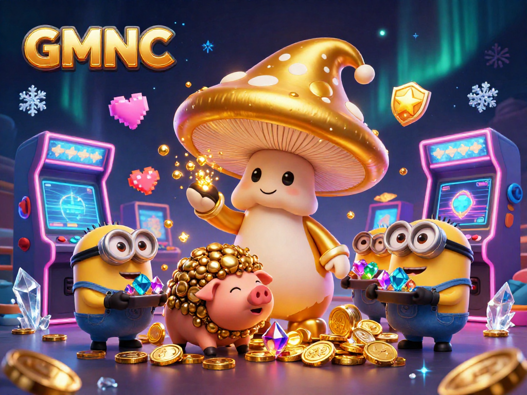 Experience GMNC with a magical casino scene showcasing gold and treasure elements.