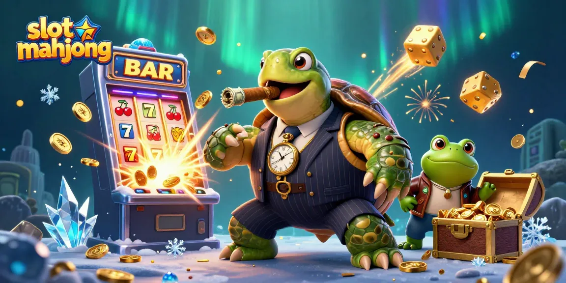 Engage in the vibrant excitement of slot mahjong with a lively illustration featuring our unique casino characters.