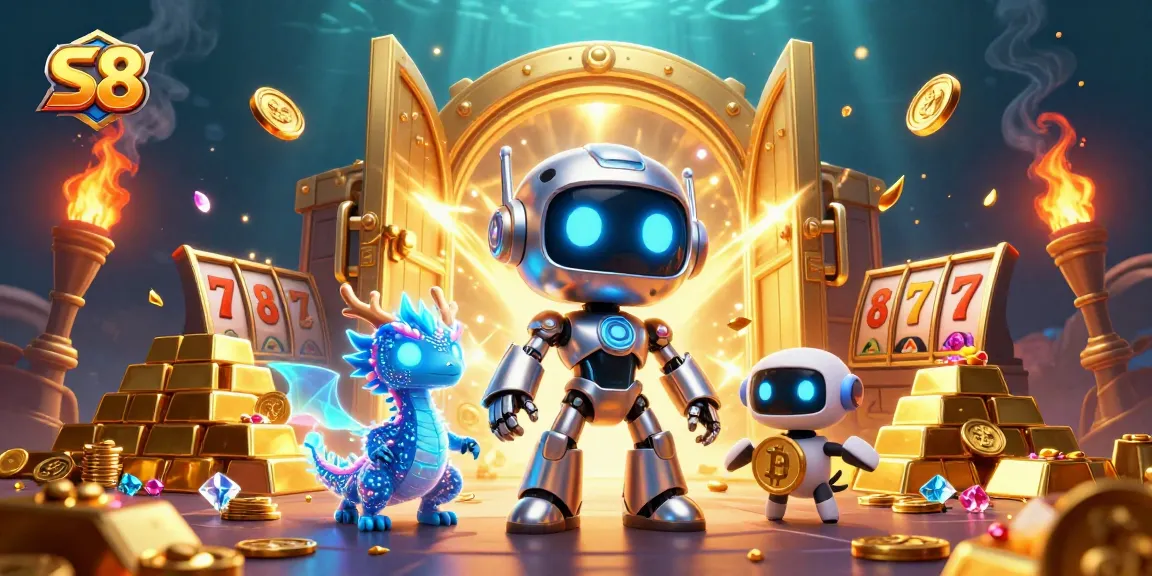 Experience the thrill at S8 with an exciting casino scene featuring vibrant characters and rich elements.