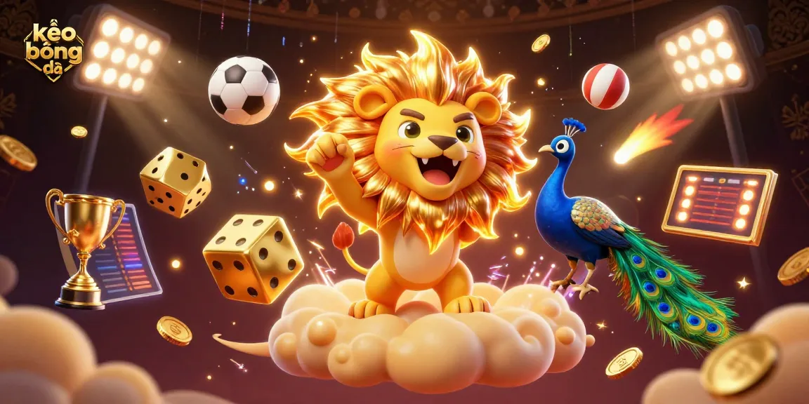 Engage with kèo bóng đá through dynamic sports visuals and triumphant characters in vibrant action.